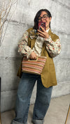 Borsa Raffia Bicolor
