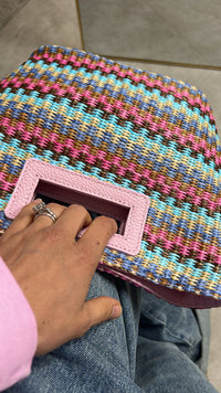 Borsa Raffia Bicolor