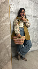 Borsa Raffia Bicolor