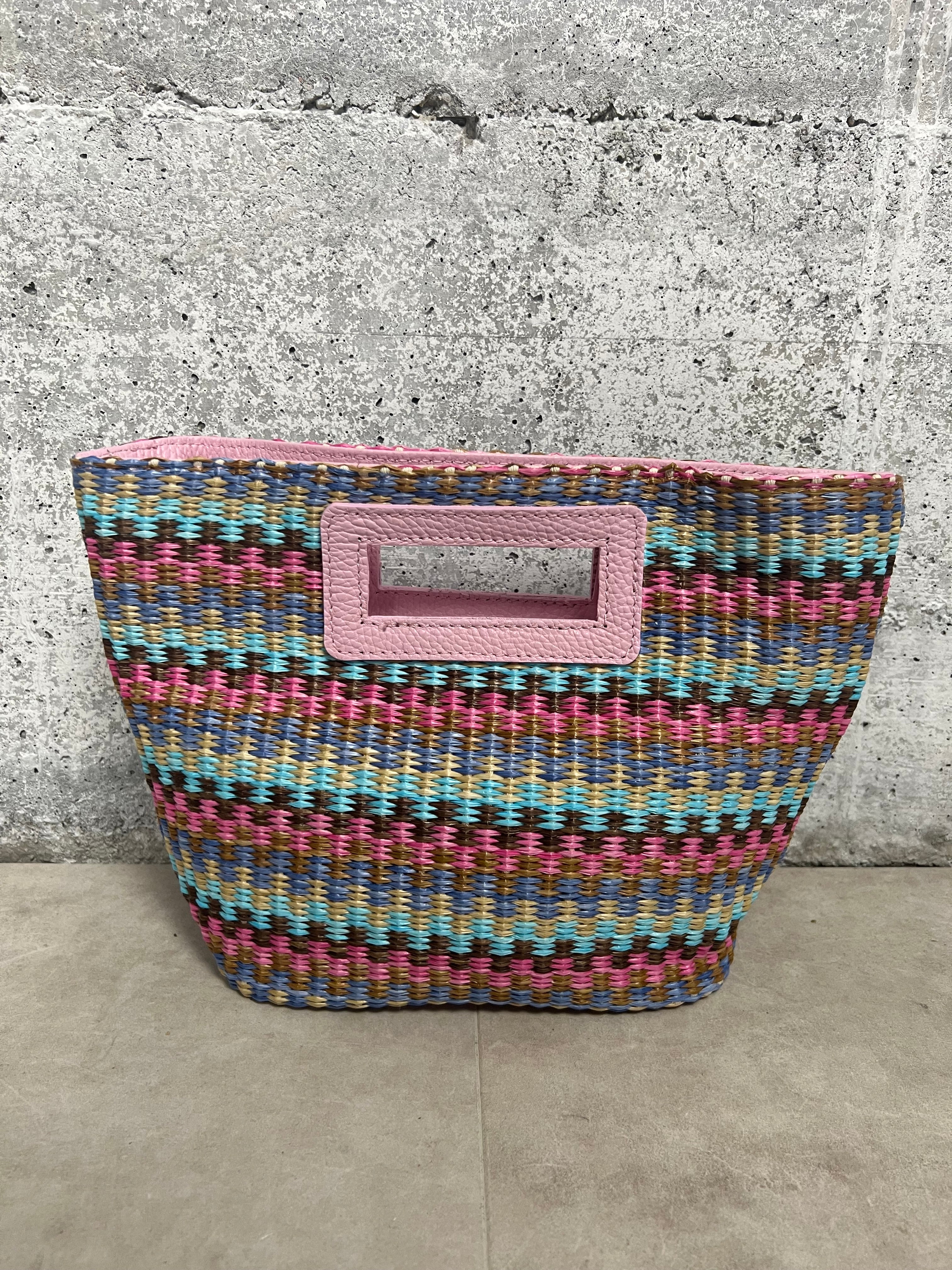 Borsa Raffia Bicolor